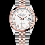 Rolex Datejust 126201 (2026) - White dial 44 mm Gold/Steel case (1/1)