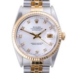 Rolex Datejust 36 16233 (1991) - White dial 36 mm Gold/Steel case (3/8)