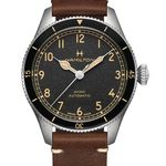 Hamilton Khaki Aviation H76205530 (2024) - Zwart wijzerplaat 38mm Staal (1/3)