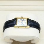 Cartier Tank Vermeil 1613 (Onbekend (willekeurig serienummer)) - Wit wijzerplaat 20mm Zilver (3/8)