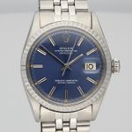 Rolex Datejust 1603 (1969) - Blue dial 36 mm Steel case (1/8)