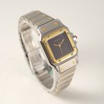 Cartier Santos 0902 (1985) - Red dial 24 mm Gold/Steel case (4/8)