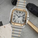Cartier Santos W2SA0009 (Onbekend (willekeurig serienummer)) - Zilver wijzerplaat 40mm Staal (3/8)