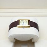 Cartier Tank Vermeil 366001 (Unknown (random serial)) - Yellow dial 20 mm Silver case (4/8)