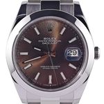 Rolex Datejust 41 126300 (Unknown (random serial)) - Brown dial 41 mm Steel case (2/8)
