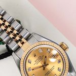 Rolex Lady-Datejust 69173 (1994) - Champagne wijzerplaat 26mm Goud/Staal (2/7)