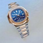 Patek Philippe Nautilus 5980/1AR-001 (2024) - Blauw wijzerplaat 41mm Staal (3/5)