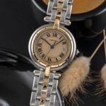 Cartier Cougar 183964 (1990) - Champagne wijzerplaat 30mm Goud/Staal (1/8)