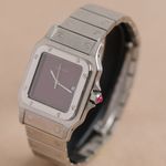 Cartier Santos 2960 (Unknown (random serial)) - Red dial 29 mm Steel case (6/8)