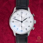 IWC Portuguese Chronograph IW371605 (2020) - Silver dial 41 mm Steel case (1/8)