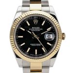Rolex Datejust 41 126333 (2017) - Black dial 41 mm Gold/Steel case (1/8)