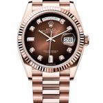 Rolex Day-Date 36 128235 (2025) - Bruin wijzerplaat 36mm Roségoud (1/1)