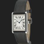 Cartier Tank WSTA0041 (2022) - White dial 34 mm Steel case (1/8)