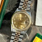 Rolex Datejust 36 16233 (1995) - Gold dial 36 mm Gold/Steel case (1/8)