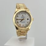 Rolex Day-Date II 218238 (2009) - White dial 41 mm Yellow Gold case (1/8)