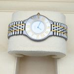 Cartier 21 Must de Cartier 9010 (Unknown (random serial)) - White dial 31 mm Gold/Steel case (3/6)