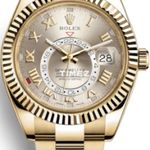 Rolex Sky-Dweller 326938 (2021) - Silver dial 42 mm Yellow Gold case (1/8)