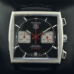 TAG Heuer Monaco Calibre 12 CAW2114.FT6021 (2017) - Zwart wijzerplaat 39mm Staal (1/8)
