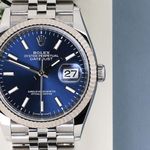 Rolex Datejust 36 126234 (2024) - Blauw wijzerplaat 36mm Staal (5/8)