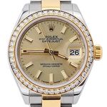Rolex Lady-Datejust 279383RBR (Onbekend (willekeurig serienummer)) - Champagne wijzerplaat 28mm Goud/Staal (2/8)