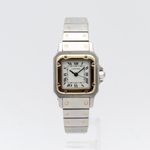 Cartier Santos 1170902 (1990) - Wit wijzerplaat 24mm Goud/Staal (1/8)