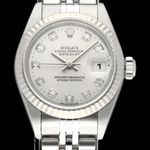 Rolex Lady-Datejust 69174 (1997) - Zilver wijzerplaat 26mm Staal (1/8)