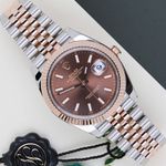 Rolex Datejust 41 126331 (2023) - Brown dial 41 mm Gold/Steel case (1/8)