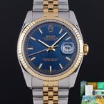 Rolex Datejust 36 116233 (2004) - Blauw wijzerplaat 36mm Goud/Staal (1/7)