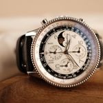 Breitling Montbrillant Olympus A19350 (2006) - White dial 42 mm Steel case (6/8)