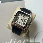 Cartier Santos 100 2656 (2006) - Wit wijzerplaat 38mm Staal (8/8)