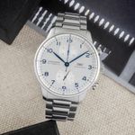 IWC Portuguese Chronograph IW371617 (Unknown (random serial)) - Silver dial 41 mm Steel case (1/8)