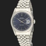 Rolex Datejust 36 16234 (Unknown (random serial)) - Blue dial 36 mm Steel case (1/8)