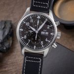 IWC Pilot Chronograph IW377713 (Onbekend (willekeurig serienummer)) - Bruin wijzerplaat 43mm Staal (3/8)