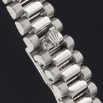 Rolex Lady-Datejust 69166 (1997) - Blue dial 26 mm Platinum case (8/8)