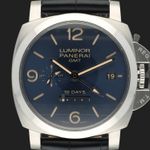 Panerai Luminor 1950 10 Days GMT PAM00986 (2020) - Blue dial 44 mm Steel case (2/8)