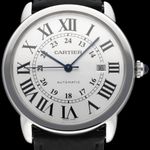 Cartier Ronde Solo de Cartier 3517 (2014) - Zilver wijzerplaat 42mm Staal (1/8)