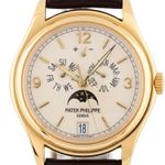 Patek Philippe Annual Calendar 5146J-001 (2013) - Beige dial 39 mm Yellow Gold case (2/7)
