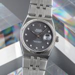 Rolex Datejust Oysterquartz 17014 (1984) - Grey dial 36 mm Gold/Steel case (1/8)