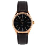 Rolex Cellini Time 50505 (2017) - Black dial 39 mm Rose Gold case (1/8)