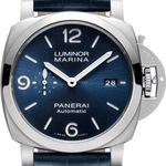 Panerai Luminor Marina PAM01313 (2024) - Blauw wijzerplaat 44mm Staal (1/8)