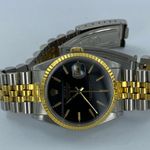Rolex Datejust 36 - (Unknown (random serial)) - Black dial 36 mm Gold/Steel case (1/5)
