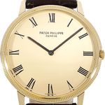 Patek Philippe Calatrava 3590 (Unknown (random serial)) - Gold dial 36 mm Yellow Gold case (1/5)