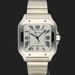 Cartier Santos WSSA0018 (2024) - Zilver wijzerplaat 40mm Staal (3/8)