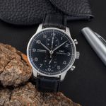 IWC Portuguese Chronograph IW371447 (Unknown (random serial)) - Black dial 41 mm Steel case (1/8)
