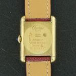 Cartier Tank Vermeil MUST (1990) - Red dial 20 mm Silver case (3/8)