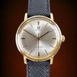 Omega Seamaster 14750 (1961) - White dial 34 mm Yellow Gold case (1/8)