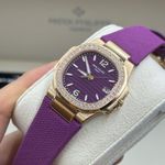 Patek Philippe Nautilus 7010R-013 (2026) - Purple dial 32 mm Rose Gold case (8/10)