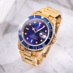 Rolex Submariner Date 16618 (Onbekend (willekeurig serienummer)) - Paars wijzerplaat 40mm Geelgoud (8/8)