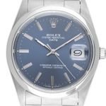 Rolex Oyster Perpetual Date 15200 (1993) - Blue dial 34 mm Steel case (1/8)