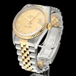 Rolex Datejust 36 16233G (2000) - Champagne dial 36 mm Gold/Steel case (4/8)